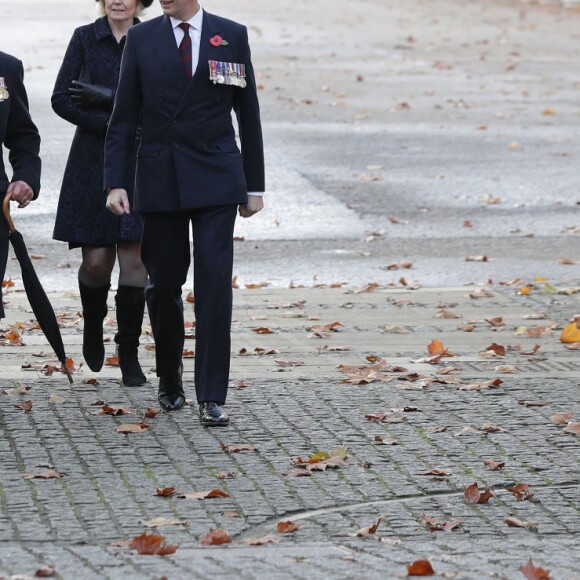 Le prince Charles lors des commémorations du Remembrance Sunday (Dimanche du Souvenir) à la mémoire des soldats gallois aux Wellington Barracks à Londres le 13 novembre 2016.