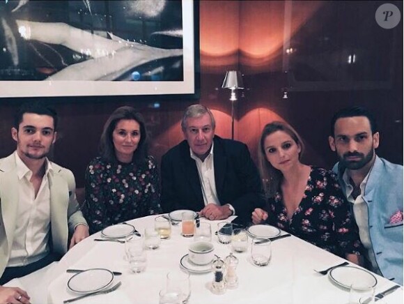 Louis Sarkozy au dîner d'anniversaire de sa maman Cécilia Attias à Dubaï, le 12 novembre 2016.