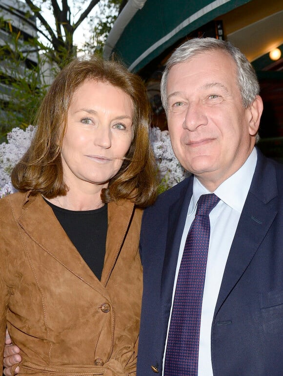 Cécilia Attias et son mari Richard Attias - Prix de la Closerie des Lilas 2014 à Paris, le 8 avril 2014.
