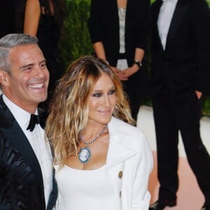 Andy Cohen (habillé en Ralph Lauren) et Sarah Jessica Parker à la Soirée Costume Institute Benefit Gala 2016 (Met Ball) sur le thème de "Manus x Machina" au Metropolitan Museum of Art à New York, le 2 mai 2016. © Charles Guerin/Bestimage
