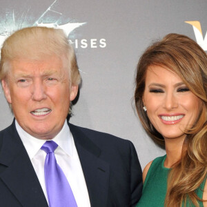 Donald Trump et sa femme Melania Trump à l'avant-première du film The Dark Knight Rise à New York le 16 juillet 2012.