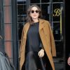 Marion Cotillard enceinte à la sortie de son hôtel dans le quartier de East Village à New York, le 16 novembre 2016