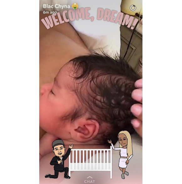 La fille de Rob Kardashian et Blac Chyna, prénommée Dream, a déjà le droit à son propre filtre Snapchat. Photo publiée sur Instagram le 16 novembre 2016
