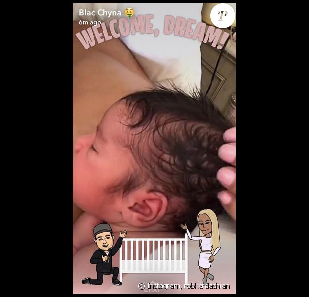 La fille de Rob Kardashian et Blac Chyna, prénommée Dream, a déjà le droit à son propre filtre Snapchat. Photo publiée sur Instagram le 16 novembre 2016