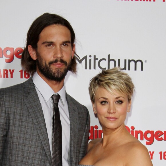 Kaley Cuoco et son mari Ryan Sweeting - Avant-première du film "The Wedding ringer" à Hollywood, le 6 janvier 2015