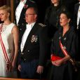 Le prince Albert II de Monaco et la princesse Charlene ainsi que la princesse Caroline de Hanovre, accompagnée de son fils Andrea Casiraghi et sa femme Tatiana Santo Domingo, assistaient le 19 novembre 2016 à la représentation du Nabucco de Verdi donnée au Grimaldi Forum dans le cadre de la Fête nationale monégasque. © Olivier Huitel / Pool restreint Monaco / Bestimage