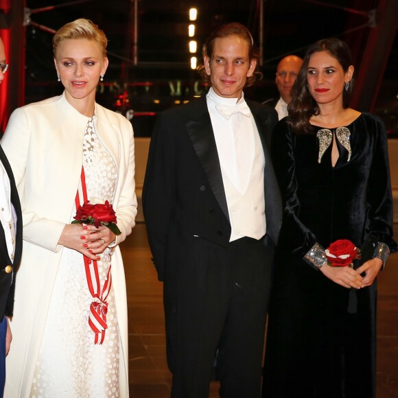 Le prince Albert II de Monaco et la princesse Charlene ainsi que la princesse Caroline de Hanovre, accompagnée de son fils Andrea Casiraghi et sa femme Tatiana Santo Domingo, assistaient le 19 novembre 2016 à la représentation du Nabucco de Verdi donnée au Grimaldi Forum dans le cadre de la Fête nationale monégasque. © Olivier Huitel / Pool restreint Monaco / Bestimage