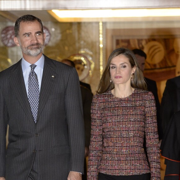 Le roi Felipe VI et la reine Letizia lors du 50e anniversaire de la Conférence épiscopale espagnole le 22 novembre 2016