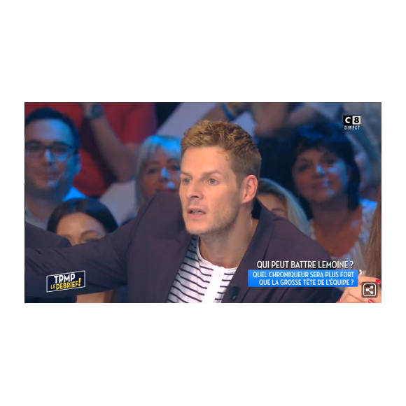 Echange tendu entre Capucine Anav et Matthieu Delormeau dans "Touche pas à mon poste" le 22 novembre 2016.