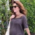 Robin Tunney, enceinte, se promène dans les rues de Beverly Hills à Los Angeles, le 11 juin 2016