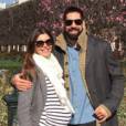 Nikola Karabatic et Géraldine Pillet se promenant à Paris en mars 2016, peu avant la naissance de leur premier enfant. Ils sont devenus les parents d'un petit Alek le 7 avril 2016. Photo du compte Twitter de Nikola Karabatic.