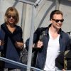 Taylor Swift et son compagnon Tom Hiddleston arrivent à l'aéroport de Sydney, Australie, le 8 juillet 2016. Tom est en Australie pour le tournage du film Thor.08/07/2016 - Sydney