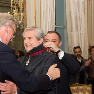 Claude Lelouch fait Commandeur de l'Ordre de la Couronne, une haute distinction attribuée par le roi Philippe sur proposition du ministre des Affaires étrangères Didier Reynders. Belgique, Bruxelles, 25 novembre 2016. © Alain Rolland / Imagebuzz / Bestimage