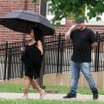 Exclusif - Blac Chyna enceinte et son fiancé Rob Kardashian sur le tournage de leur téléréalité à Washington le 4 juillet 2016. Le couple a passé la journée à visiter la Washington High School.04/07/2016 - Washington