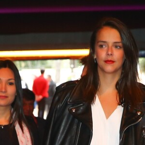 La princesse Stéphanie de Monaco et ses enfants Camille Gottlieb, Pauline Ducruet et Louis Ducruet avec sa petite-amie Marie - Cérémonie de remise de prix de la 5ème édition du festival "New Generation" à Monaco, le 31 janvier 2016. © Olivier Huitel/Pool Restreint/Bestimage