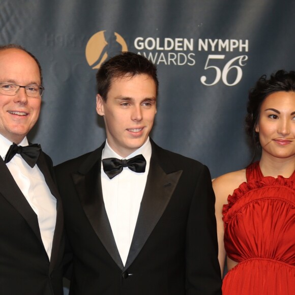 Le prince Albert II de Monaco, Louis Ducruet et sa compagne Marie à la soirée de clôture du 56ème Festival de télévision de Monte-Carlo, le 16 Juin 2016. © Denis Guignebourg/BestImage