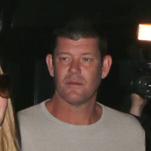 Exclusif - Mariah Carey et James Packer quittent le restaurant Craig à West Hollywood le 7 août 2016.