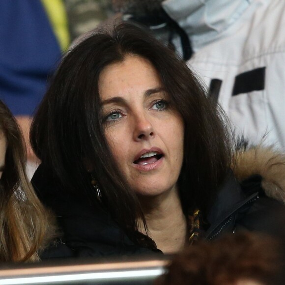 Cristiana Reali et sa fille Elisa - People assiste au match de football entre le PSG et Marseille au parc des Princes à Paris le 9 novembre 2014.