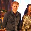 Le prince Harry et Rihanna assistent au Mega Concert organisé pour le 50ème anniversaire de l'indépendance de la Barbade, en présence du premier ministre Freundel Stuart, au stade Kensington Oval. Le prince Harry a également décoré Jamilla Sealy du "Queen's Young Leader Award 2017". Bridgetown, le 30 novembre 2016.