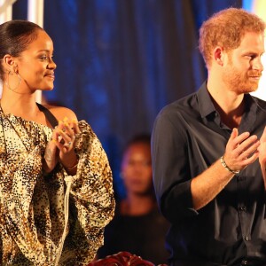 Le prince Harry et Rihanna assistent au Mega Concert organisé pour le 50ème anniversaire de l'indépendance de la Barbade, en présence du premier ministre Freundel Stuart, au stade Kensington Oval. Le prince Harry a également décoré Jamilla Sealy du "Queen's Young Leader Award 2017". Bridgetown, le 30 novembre 2016.