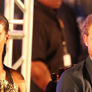 Le prince Harry et Rihanna assistent au Mega Concert organisé pour le 50ème anniversaire de l'indépendance de la Barbade, en présence du premier ministre Freundel Stuart, au stade Kensington Oval. Le prince Harry a également décoré Jamilla Sealy du "Queen's Young Leader Award 2017". Bridgetown, le 30 novembre 2016.