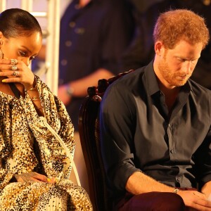 Le prince Harry et Rihanna assistent au Mega Concert organisé pour le 50ème anniversaire de l'indépendance de la Barbade, en présence du premier ministre Freundel Stuart, au stade Kensington Oval. Le prince Harry a également décoré Jamilla Sealy du "Queen's Young Leader Award 2017". Bridgetown, le 30 novembre 2016.