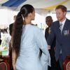 Le prince Harry rencontre Rihanna lors du 50ème anniversaire de l'indépendance de la Barbade, le 30 novembre 2016.
