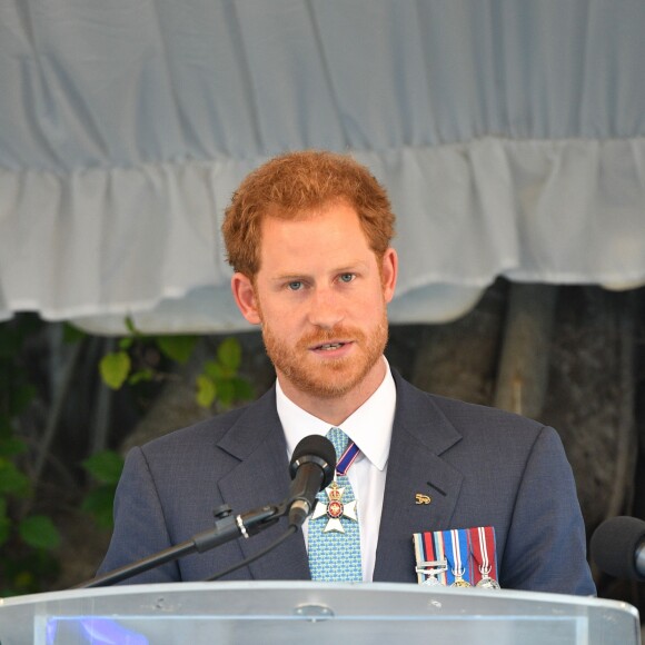 Le prince Harry rencontre Rihanna lors du 50ème anniversaire de l'indépendance de la Barbade, le 30 novembre 2016.