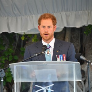 Le prince Harry rencontre Rihanna lors du 50ème anniversaire de l'indépendance de la Barbade, le 30 novembre 2016.