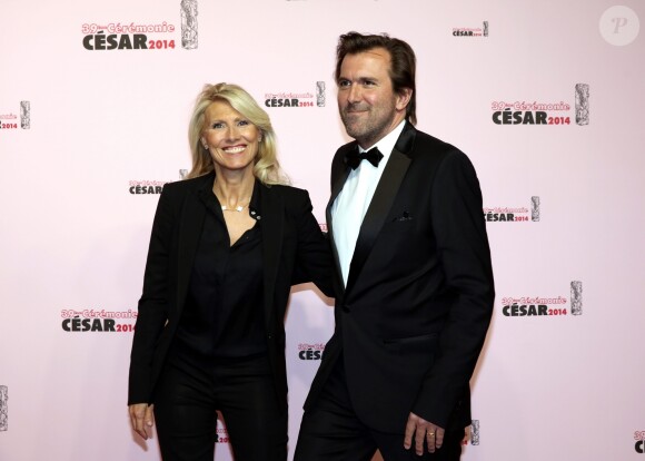 Marie Sara et son compagnon Christophe Lambert - 39ème cérémonie des César au théâtre du Châtelet à Paris. Le 28 Février 2014.