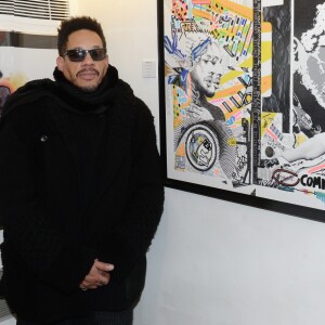 Exclusif - JoeyStarr (Joey Starr) - Vernissage privé de l'exposition "JoeyStarr Punk Funk Hero" à la galerie Artcube à Paris, France, le 1 décembre 2016. Exposition du 2 au 11 décembre 2016. © Rachid Bellak/Bestimage