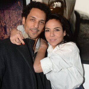 Exclusif - Tomer Sisley et sa compagne Sandra Zeitoun de Matteis - Vernissage privé de l'exposition "JoeyStarr Punk Funk Hero" à la galerie Artcube à Paris, France, le 1 décembre 2016. Exposition du 2 au 11 décembre 2016. © Rachid Bellak/Bestimage