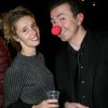 Exclusif - Gérald Dahan et sa femme Claire à l'inauguration du bateau théâtre de Gérald Dahan "Le Nez Rouge" au Bassin de la Villette à Paris le 1er décembre 2016.