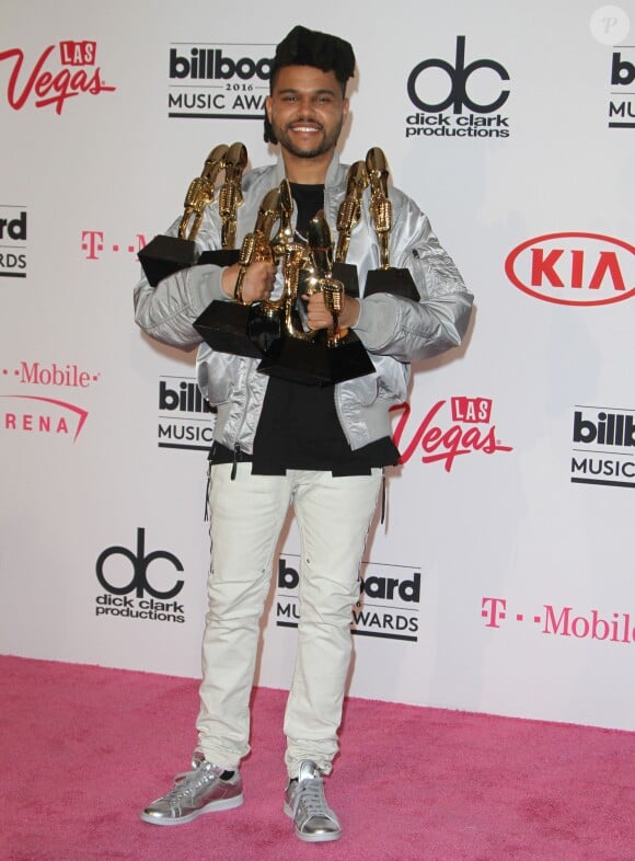 The Weeknd au press room de la soirée Billboard Music Awards à T-Mobile Arena à Las Vegas, le 22 mai 2016
