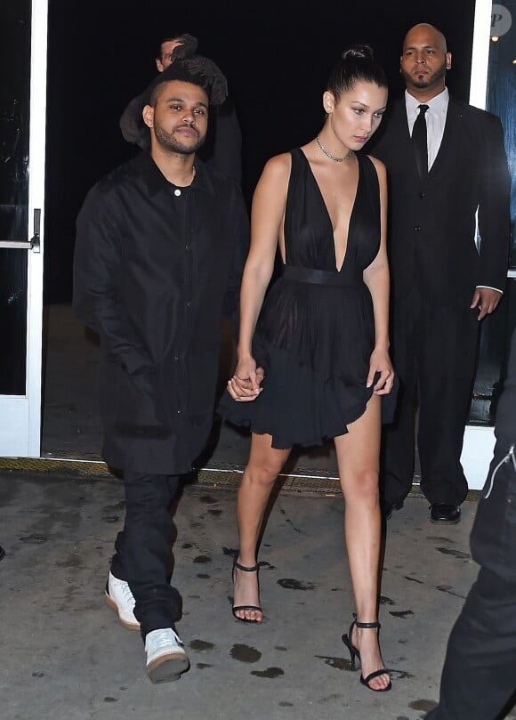 The Weeknd et sa compagne Bella Hadid au défilé Alexander Wang prêt-à-porter printemps-été 2016 à New York le 12 septembre 2015