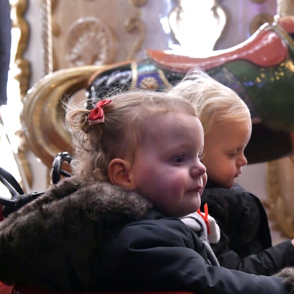 Semi-exclusif - La princesse Gabriella et son frère le prince Jacques pendant l'inauguration du Village de Noël à Monaco le 3 décembre 2016. Le Village de Noël est installé sur le quai Albert 1er du Port Hercule. Les animations telles que manèges pour enfants, la patinoire ou la grande roue et les différents stands de souvenirs ou de nourritures seront ouverts du 2 décembre au 2 janvier 2017. © Charly Gallo / Gouvernement Princier /Pool restreint Monaco/Bestimage Semi-exclusive