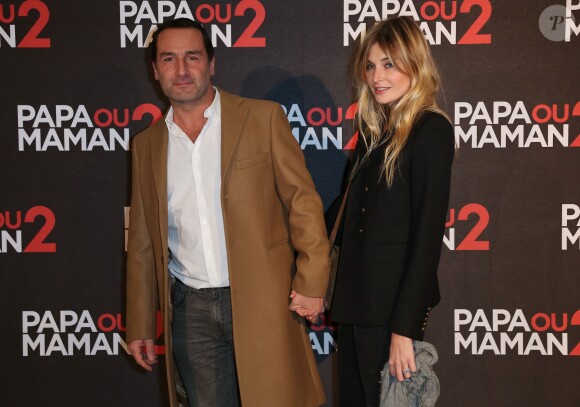 Gilles Lellouche et sa compagne Alizée Guinochet lors de l'avant-première du film "Papa ou Maman 2" au cinéma Gaumont Alesia à Paris, France, le 5 décembre 2016. © Marc Ausset-Lacroix/Bestimage