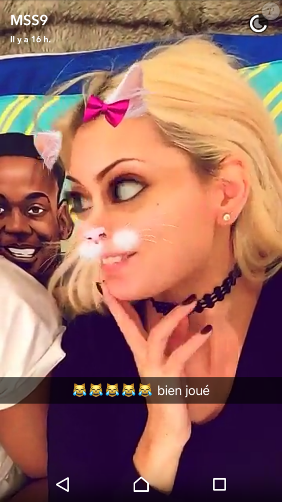 Mélanie Da Cruz pour l'anniversaire d'Anthony Martial, lundi 5 décembre 2016 - Snapchat