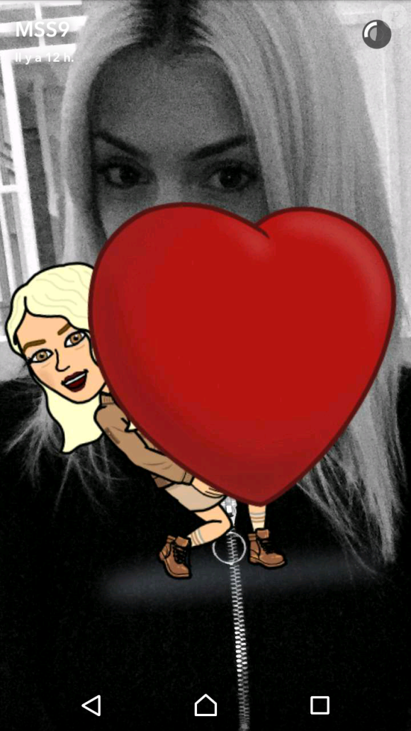 Mélanie Da Cruz romantique pour l'anniversaire d'Anthony Martial, lundi 5 décembre 2016 - Snapchat