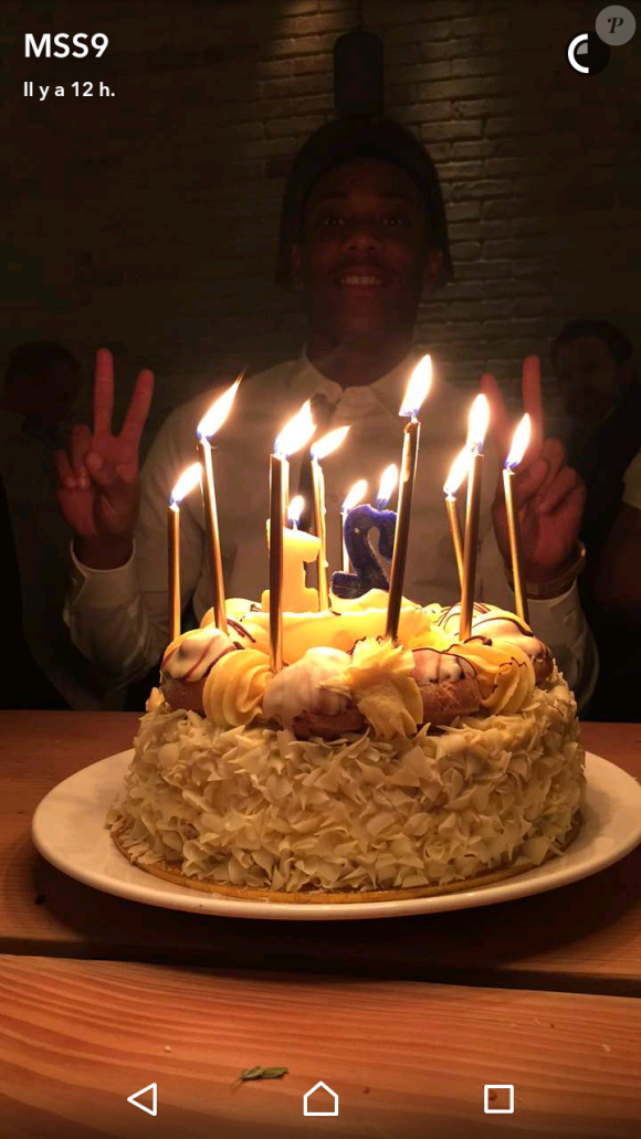 Anthony Martial fête ses 21 ans, lundi 5 décembre 2016 - Snapchat