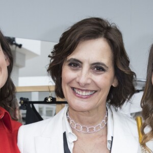 Inès de la Fressange et ses filles Nine et Violette - Défilé de mode Haute-Couture automne-hiver 2016/2017 "Chanel" à Paris. Le 5 Juillet 2016. © Olivier Borde / Bestimage