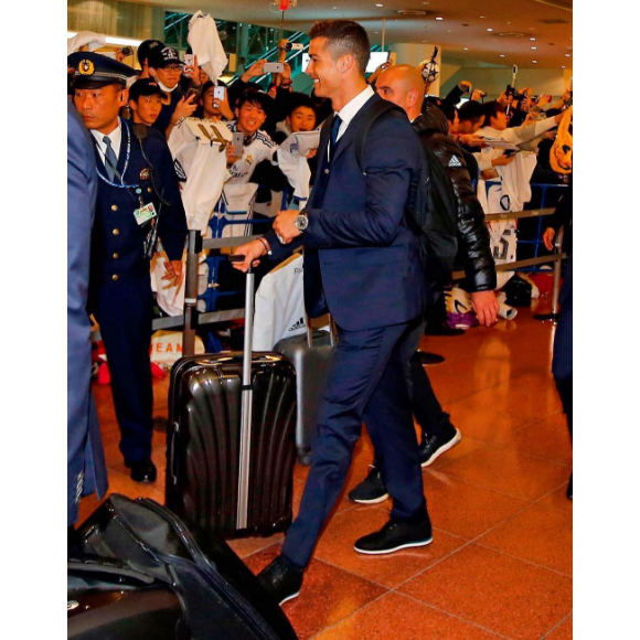 Cristiano Ronaldo à son arrivée au Japon. Photo postée sur Instagram en décembre 2016.