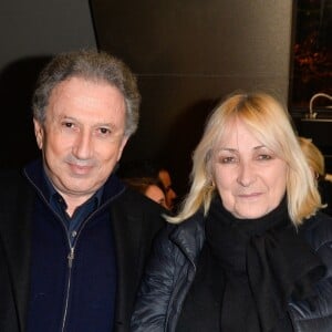 Michel Drucker, Julie Leclerc et Laurent Ruquier - Michaël Gregorio fête ses 10 ans de carrière avec son spectacle "J'ai 10 ans!" à l'AccorHotel Arena à Paris, le 16 décembre 2016. © Coadic Guirec/Bestimage