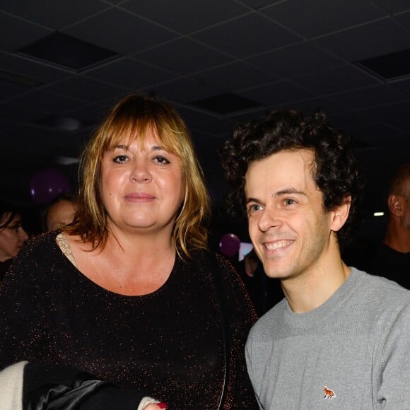 Michèle Bernier et Michaël Gregorio - Michaël Gregorio fête ses 10 ans de carrière avec son spectacle "J'ai 10 ans!" à l'AccorHotel Arena à Paris, le 16 décembre 2016. © Coadic Guirec/Bestimage
