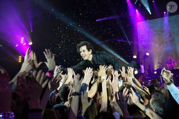 Michaël Gregorio fête ses 10 ans de carrière avec son spectacle "J'ai 10 ans!" à l'AccorHotel Arena à Paris, le 16 décembre 2016. © Coadic Guirec/Bestimage