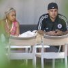 Blac Chyna enceinte déjeune avec son fiancé Rob Kardashian à Miami, le 13 mai 2016.