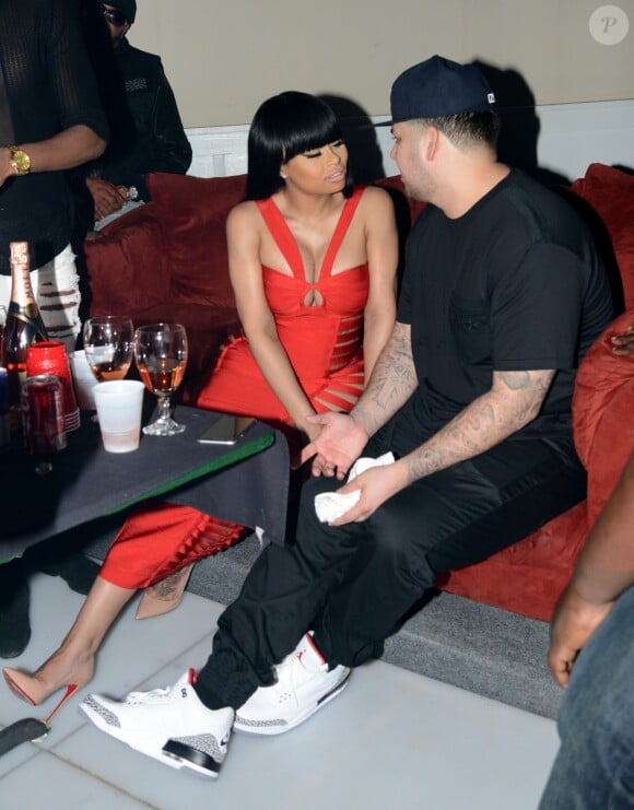 Exclusif - Blac Chyna et son fiancé Rob Kardashian ont passé une soirée au Futures nightclub à Savannah en Georgie, le 16 avril 2016