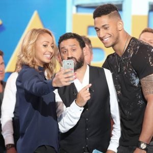 Estelle Mossely, Cyril Hanouna et Tony Yoka - Enregistrement de la première émission de la rentrée de Touche pas à mon poste (TPMP) sur C8 à Paris le 5 septembre 2016.