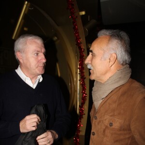 Exclusif - Luis Fernandez et Mansour Bahrami lors de la soirée en faveur des enfants de l'hôpital Necker (1 cadeau par personne à déposer au pied du sapin: Jouets, livres, CD, BD, jeux vidéos,montres, vêtements ... Sans papier cadeau) organisé par Hervé Taïeb, Philippe Lavil, Franck Couécou, Jean-Roch et Moët & Chandon au restaurant La Gioia VIP Room theater à Paris, France, le mardi 20 décembre 2016. © Baldini/Bestimage