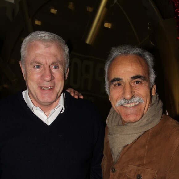 Exclusif - Luis Fernandez et Mansour Bahrami lors de la soirée en faveur des enfants de l'hôpital Necker (1 cadeau par personne à déposer au pied du sapin: Jouets, livres, CD, BD, jeux vidéos,montres, vêtements ... Sans papier cadeau) organisé par Hervé Taïeb, Philippe Lavil, Franck Couécou, Jean-Roch et Moët & Chandon au restaurant La Gioia VIP Room theater à Paris, France, le mardi 20 décembre 2016. © Baldini/Bestimage